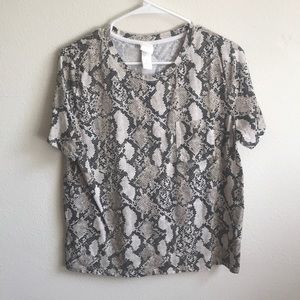 H&M snake print tee